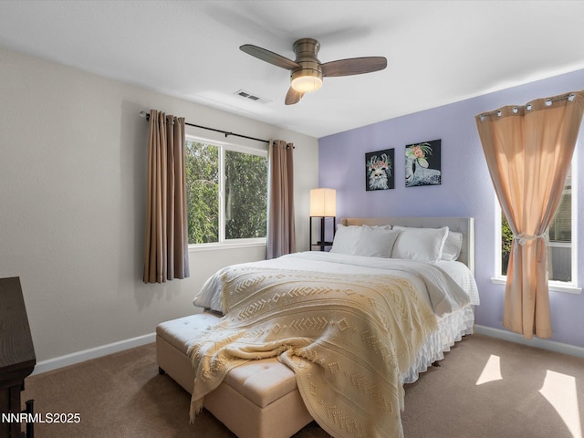 1121 Sageberry Ct, Reno, NV 89509 - bedroom with carpet, baseboards, and ceiling fan