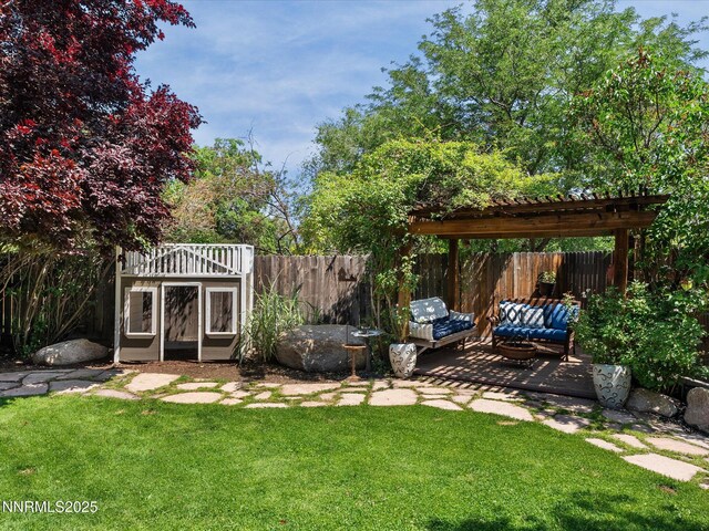 1121 Sageberry Ct, Reno, NV 89509 - view of yard featuring a patio area and outdoor lounge area