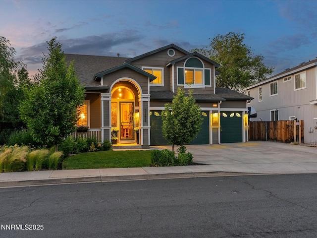 1121 Sageberry Ct, Reno, NV 89509 - view of front facade featuring driveway, a shingled roof, and a garage