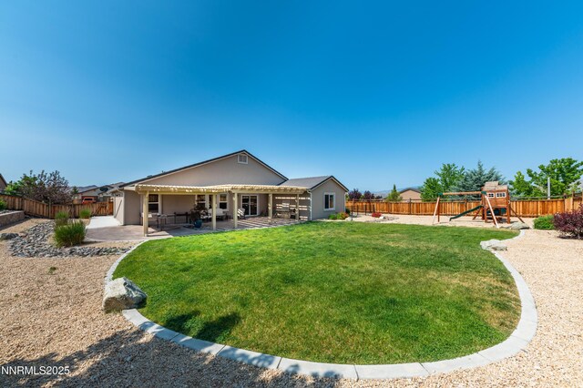 3720 Zoroaster Ct, Sparks, NV 89436 - rear view of house featuring a patio and a playground