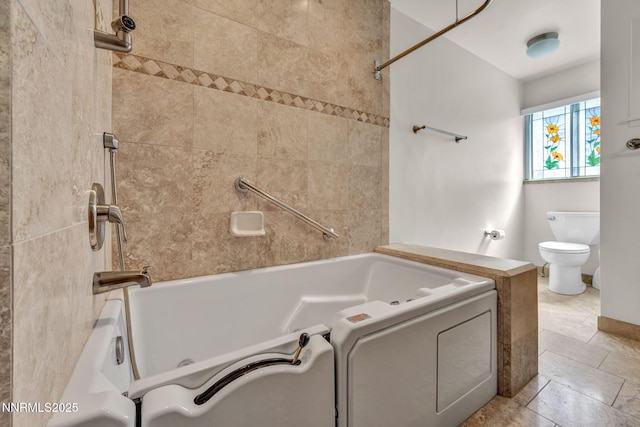 161 Willow Dr, Zephyr Cove, NV 89448 - bathroom featuring a combined bath / shower with jetted tub and tile patterned floors