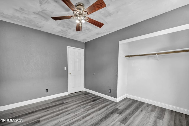 650 E York Way, Sparks, NV 89431 - unfurnished bedroom featuring wood finished floors, a ceiling fan, and a closet