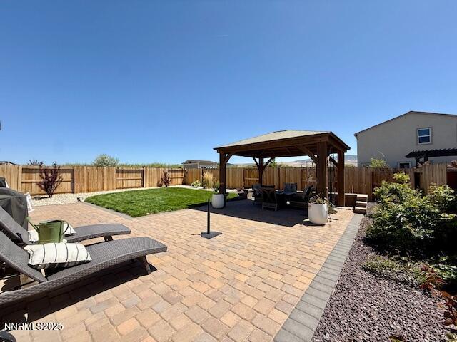7800 Hoback Dr, Sparks, NV 89436 - view of patio featuring a gazebo