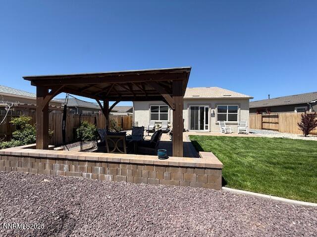 7800 Hoback Dr, Sparks, NV 89436 - rear view of property with a gazebo and a patio area