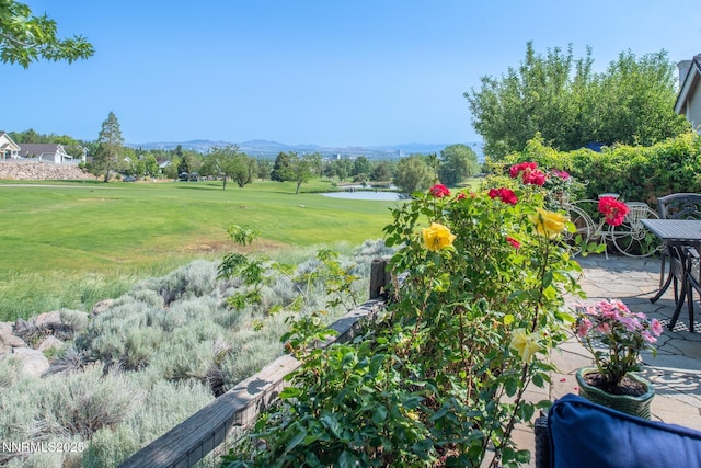 2061 Mountain Vista Way, Reno, NV 89519 - view of green lawn with view of golf course and a water and mountain view