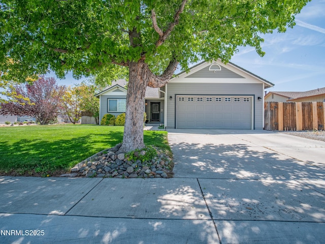 733 Bowles Ln, Gardnerville, NV 89460 - view of front of house with concrete driveway and a garage
