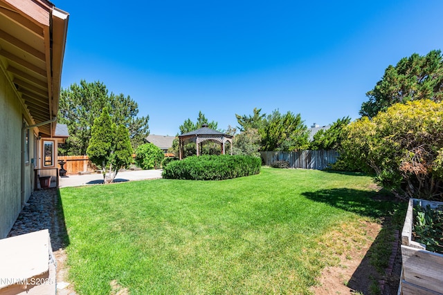 804 Bluerock Rd, Gardnerville, NV 89460 - fenced backyard featuring a gazebo and a patio