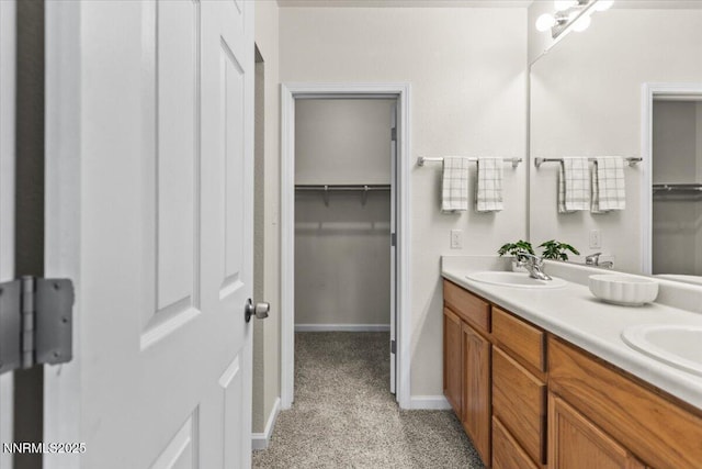7250 Timber Ridge Ct, Reno, NV 89523 - bathroom with double vanity and baseboards