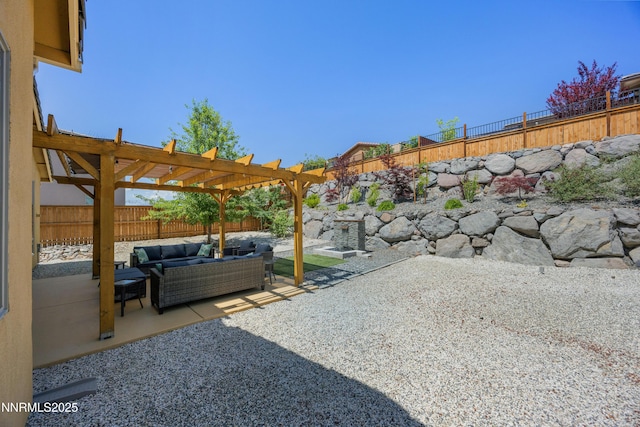 4697 High Pass Ct, Sparks, NV 89436 - fenced backyard featuring outdoor lounge area, a patio area, and a pergola