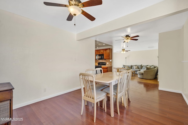 3310 Delna Dr, Sparks, NV 89431 - dining room with a ceiling fan and wood finished floors