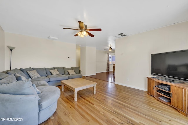 3310 Delna Dr, Sparks, NV 89431 - living room with ceiling fan and light wood-style flooring