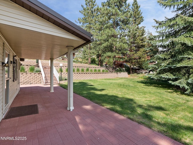 605 Jerry Dr, Zephyr Cove, NV 89448 - view of patio featuring stairway