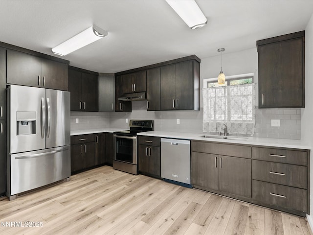 605 Jerry Dr, Zephyr Cove, NV 89448 - kitchen featuring stainless steel appliances, a sink, under cabinet range hood, and light countertops