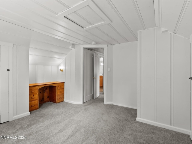 605 Jerry Dr, Zephyr Cove, NV 89448 - unfurnished bedroom featuring attic access, carpet floors, and baseboards