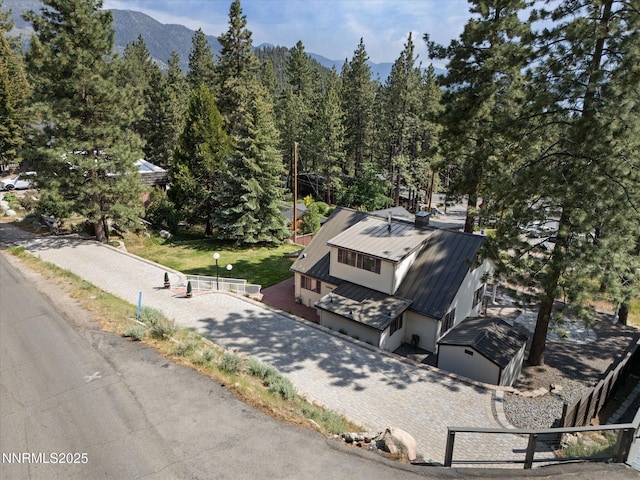 605 Jerry Dr, Zephyr Cove, NV 89448 - view from above of property with a mountain backdrop