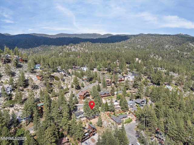 605 Jerry Dr, Zephyr Cove, NV 89448 - aerial overview of property's location featuring a forest and mountains