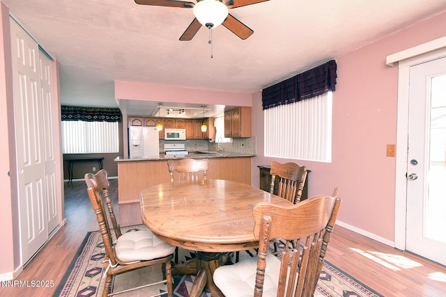 35 Count Fleet Ct, Reno, NV 89502 - dining space with ceiling fan, light wood finished floors, and plenty of natural light