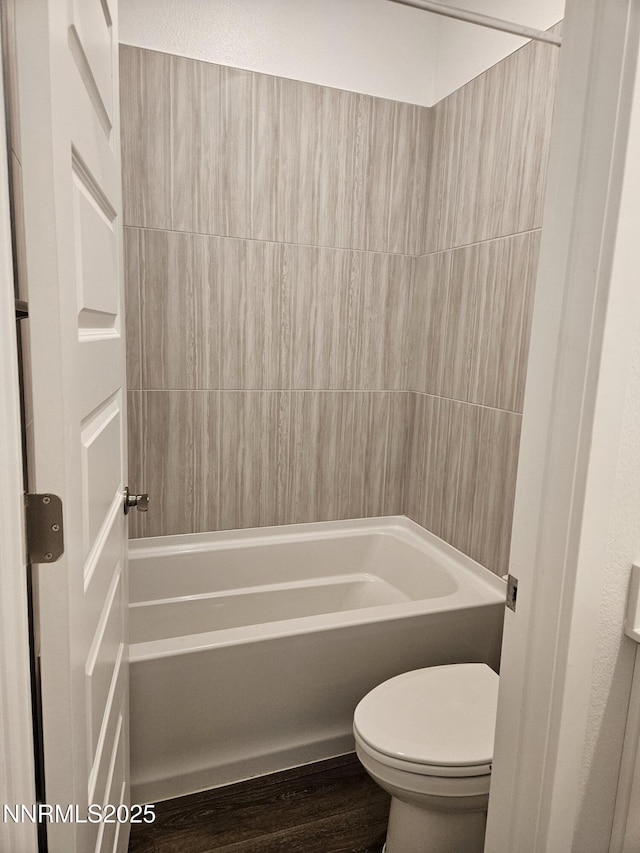 1224 Heybourne Rd, Gardnerville, NV 89410 - full bath featuring toilet, wood finished floors, and  shower combination