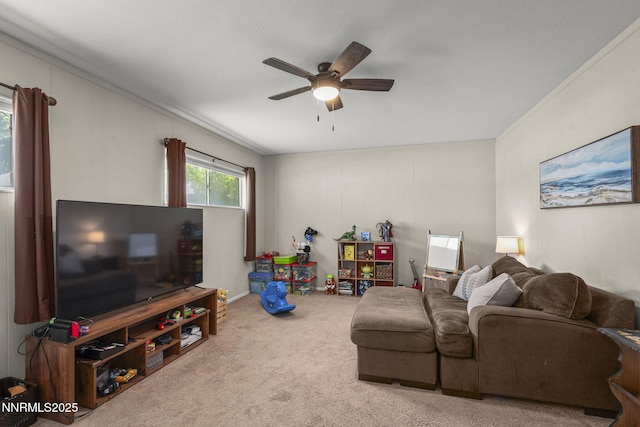3505 Everett Dr, Reno, NV 89503 - carpeted living area featuring a ceiling fan