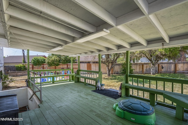 3505 Everett Dr, Reno, NV 89503 - wooden terrace with a fenced backyard