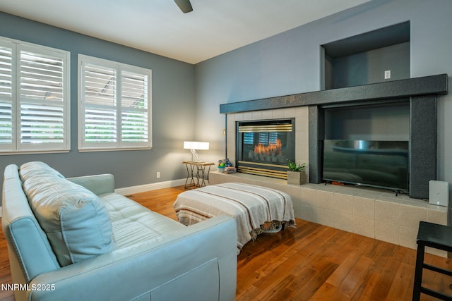 1500 Backer Way, Reno, NV 89523 - living room with wood finished floors and a tile fireplace