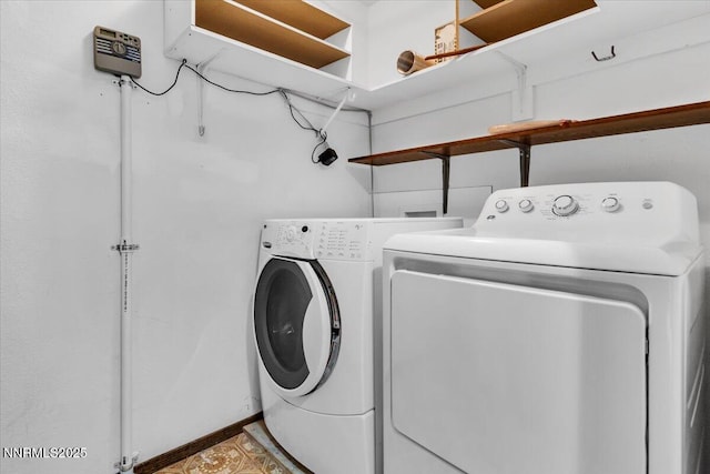 1809 Franklin Rd, Carson City, NV 89706 - laundry room featuring washer and clothes dryer and baseboards