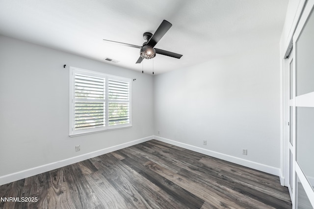 2978 Fox Trail Dr, Reno, NV 89523 - spare room featuring a ceiling fan and dark wood-style floors