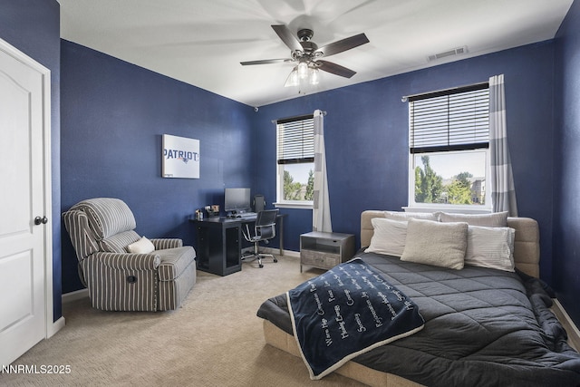 3128 Wild Iris Ct, Sparks, NV 89436 - bedroom featuring carpet flooring, an office area, and a ceiling fan