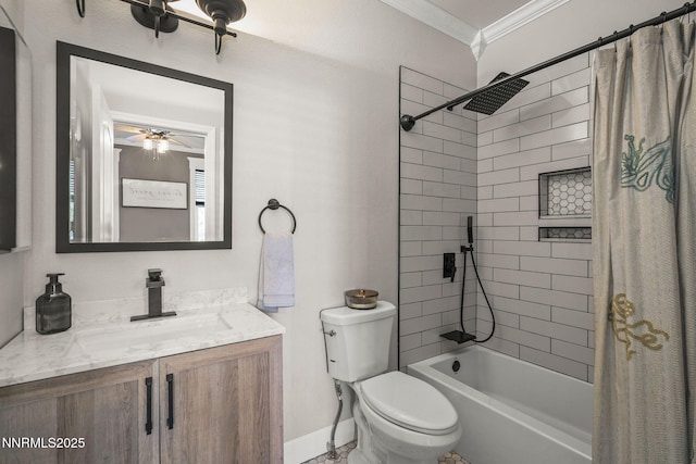 3128 Wild Iris Ct, Sparks, NV 89436 - bathroom with ornamental molding, shower / bathtub combination with curtain, and vanity