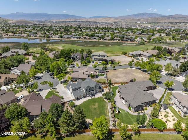 3128 Wild Iris Ct, Sparks, NV 89436 - aerial perspective of suburban area featuring a water and mountain view and a local golf course