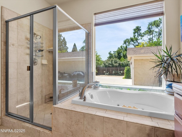 4903 Killdeer Rd, Carson City, NV 89701 - full bath with a whirlpool tub and a shower stall