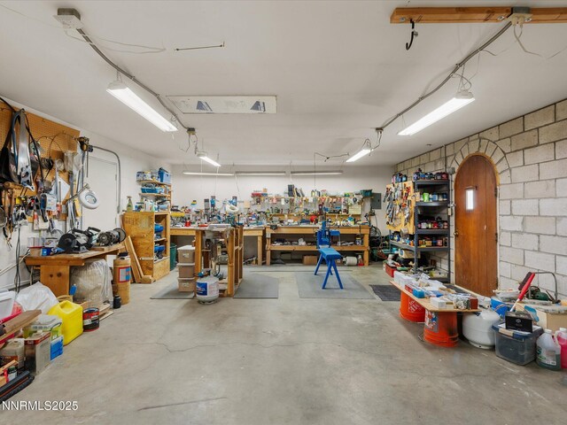 4903 Killdeer Rd, Carson City, NV 89701 - garage featuring a workshop area