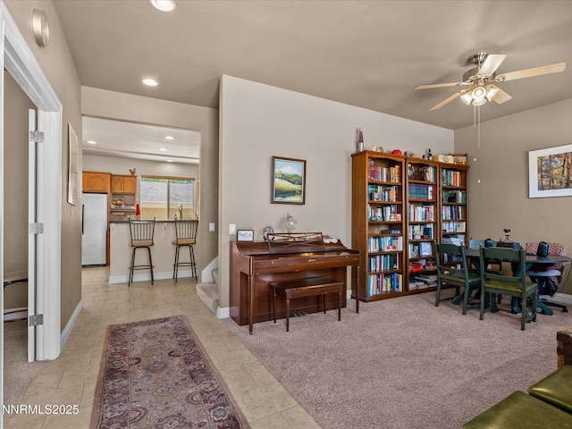 4903 Killdeer Rd, Carson City, NV 89701 - home office featuring ceiling fan and recessed lighting