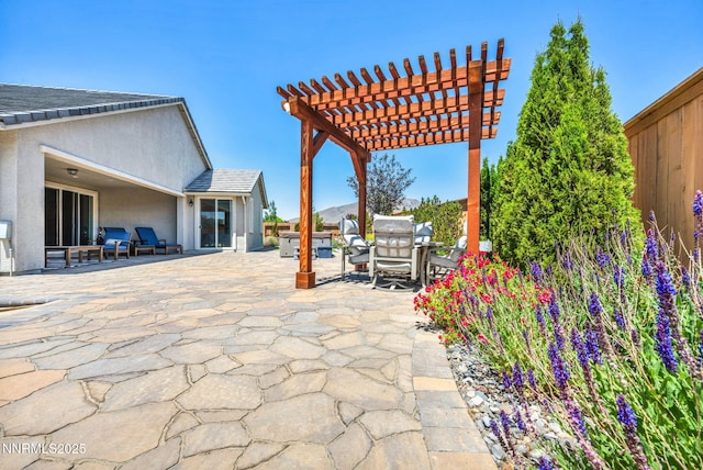 2222 Nasrullah Ln, Reno, NV 89521 - view of patio with a pergola and outdoor dining space