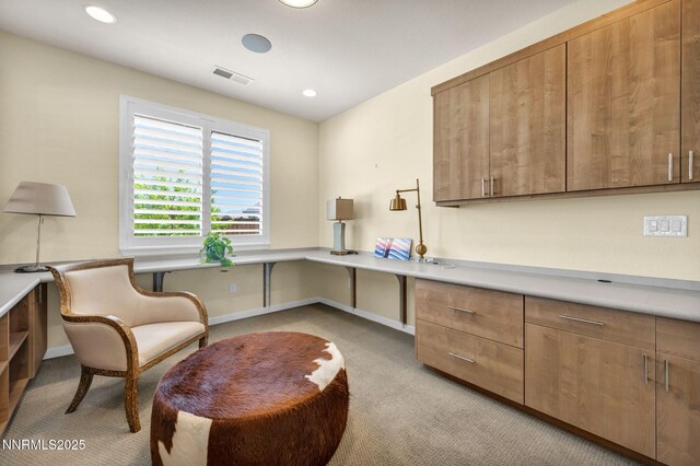 2222 Nasrullah Ln, Reno, NV 89521 - office space with light carpet, built in study area, and recessed lighting