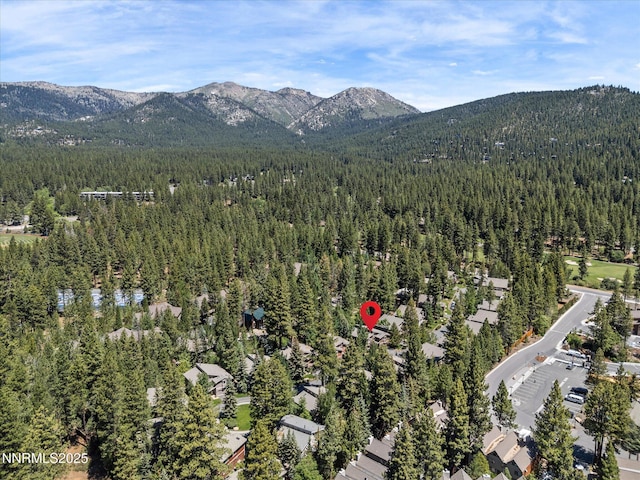 275 Deer Ct, Incline Village, NV 89451 - aerial view of property's location featuring a heavily wooded area and mountains