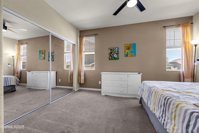 10509 Yuba Ct, Reno, NV 89521 - bedroom featuring carpet flooring, multiple windows, and a closet