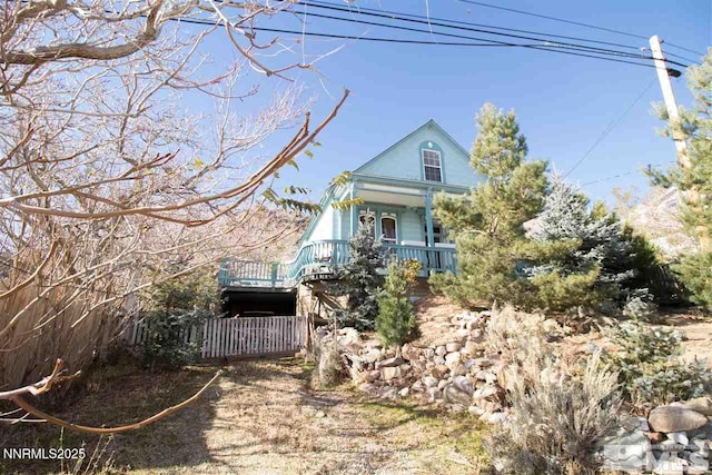 1016 S C St, Virginia City, NV 89440 - view of front of house featuring a porch