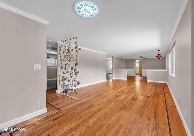 1401 Jefferson Dr, Carson City, NV 89706 - unfurnished living room featuring ornamental molding and light wood-style floors