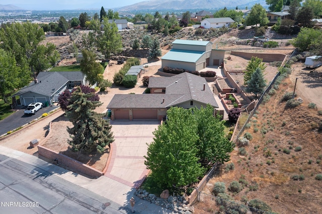 1401 Jefferson Dr, Carson City, NV 89706 - aerial view of property and surrounding area with a mountainous background