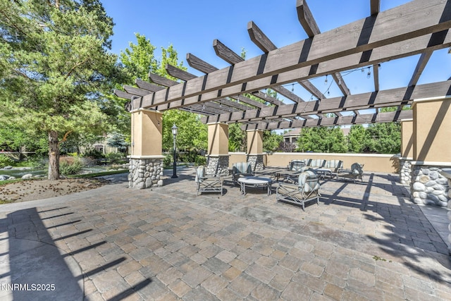 9900 Wilbur May Pkwy Apt 5102, Reno, NV 89521 - view of patio / terrace featuring a pergola and an outdoor hangout area