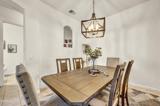 9900 Wilbur May Pkwy Apt 5102, Reno, NV 89521 - dining space with a chandelier and light tile patterned floors