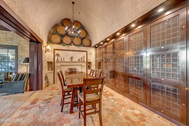 9900 Wilbur May Pkwy Apt 5102, Reno, NV 89521 - dining room with lofted ceiling and a chandelier