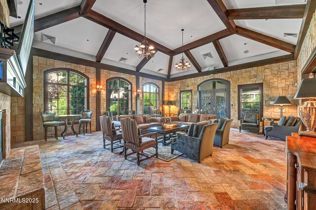 9900 Wilbur May Pkwy Apt 5102, Reno, NV 89521 - sunroom / solarium featuring a chandelier and french doors
