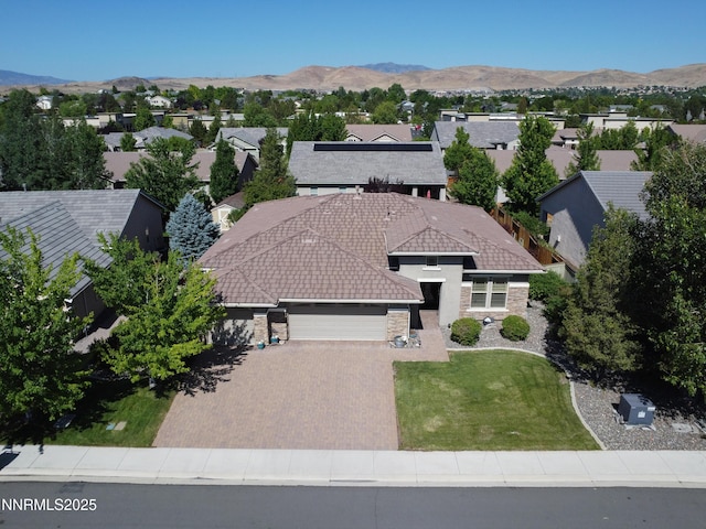 4883 Brunello Dr, Sparks, NV 89436 - aerial view of residential area featuring a mountain backdrop