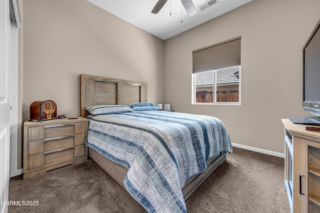 4883 Brunello Dr, Sparks, NV 89436 - bedroom featuring dark colored carpet and ceiling fan