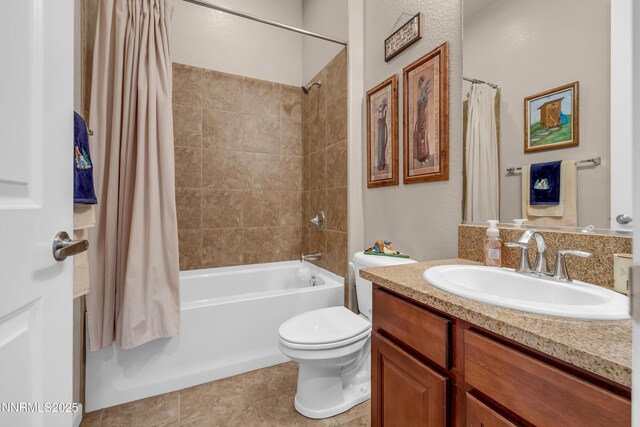 4883 Brunello Dr, Sparks, NV 89436 - bathroom featuring vanity, shower / tub combo, and tile patterned floors