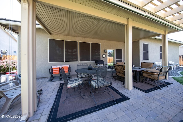 4883 Brunello Dr, Sparks, NV 89436 - view of patio / terrace featuring outdoor dining space and a pergola