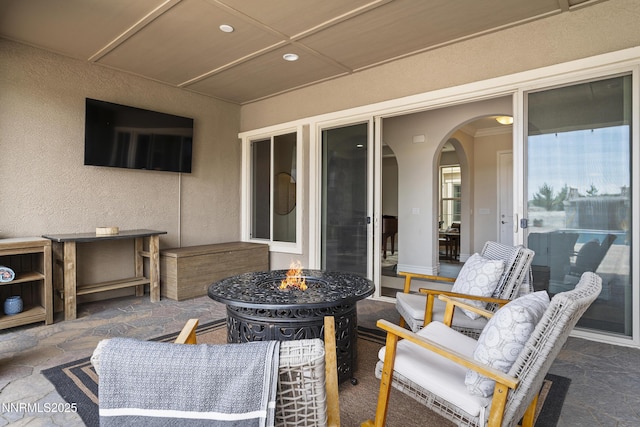 5427 Salmon River Ct, Reno, NV 89511 - view of patio / terrace featuring an outdoor fire pit