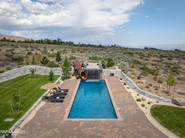 5427 Salmon River Ct, Reno, NV 89511 - view of pool featuring a view of countryside and a patio area